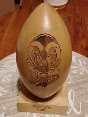 P-044 Colorado State Rams Laser Engraved Solid Mini Football